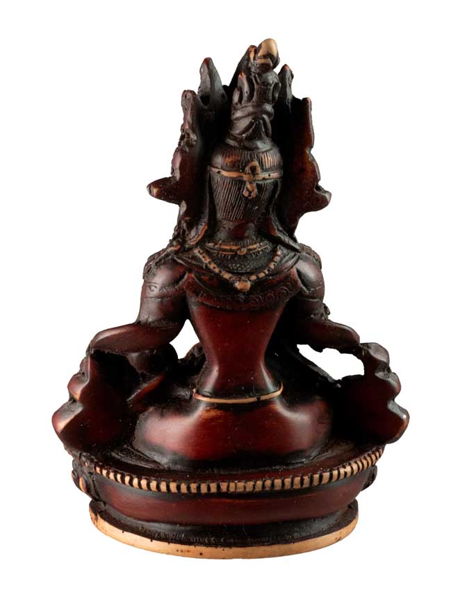 Statue de Vajrasattva (Dorje Sempa) en Résine Bicolore – Artisanat du Népal