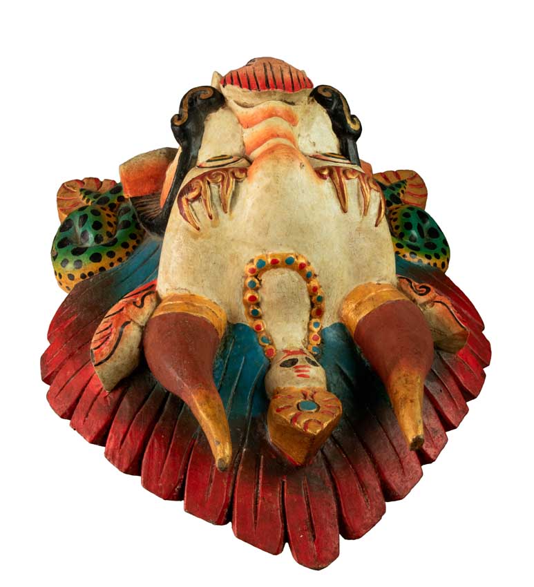 Masque Yamantaka En Bois – Décoration Murale Tibétaine Du Népal