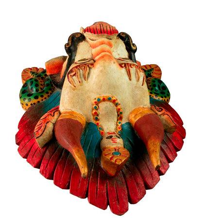 Masque Yamantaka En Bois – Décoration Murale Tibétaine Du Népal