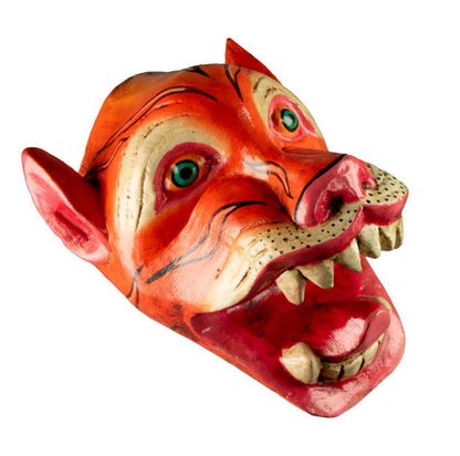 Masque Tigre Népalais – Bois – Décoration Murale