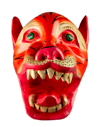 Masque Tigre Népalais – Bois – Décoration Murale