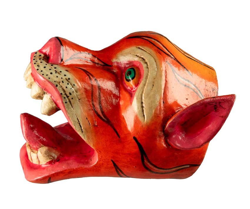 Masque Tigre Népalais – Bois – Décoration Murale