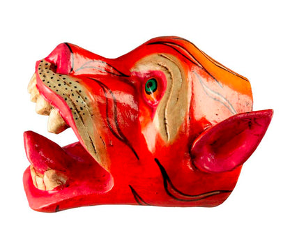 Masque Tigre Népalais – Bois – Décoration Murale