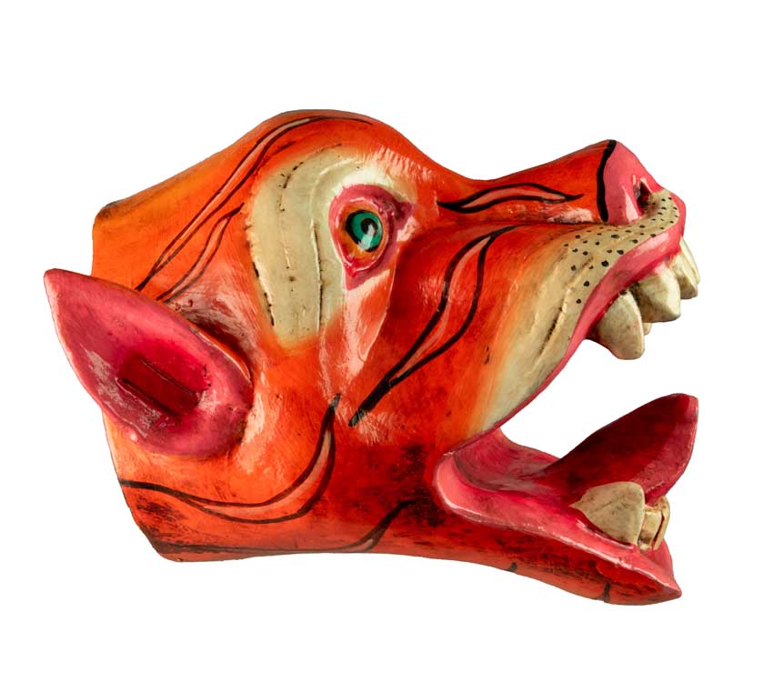 Masque Tigre Népalais – Bois – Décoration Murale