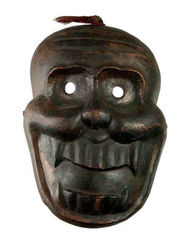 Masque Citipati Tête de Mort en Métal Vintage – Masque Tibétain Népalais 21,5 cm