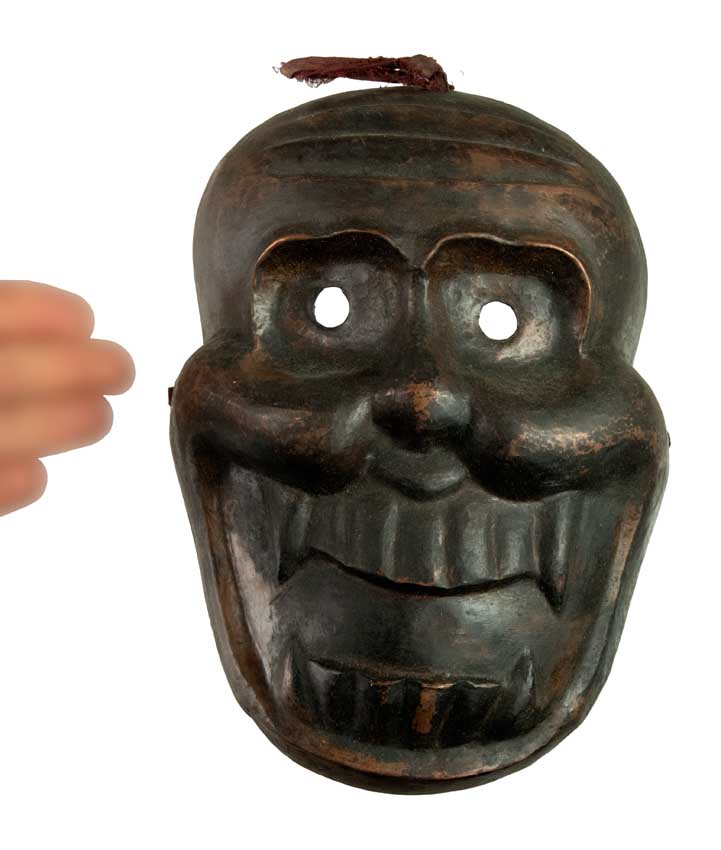 Masque Citipati Tête de Mort en Métal Vintage – Masque Tibétain Népalais 21,5 cm