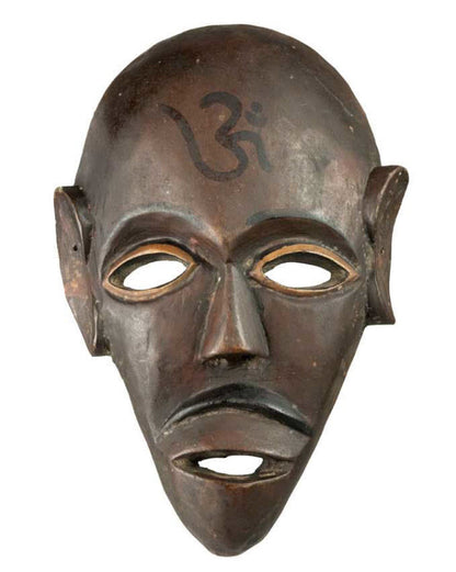 Masque Chamanique Tharu Népalais – Symbole Spirituel – Bois