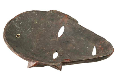 Masque Chamanique Tharu Népalais – Symbole Spirituel – Bois