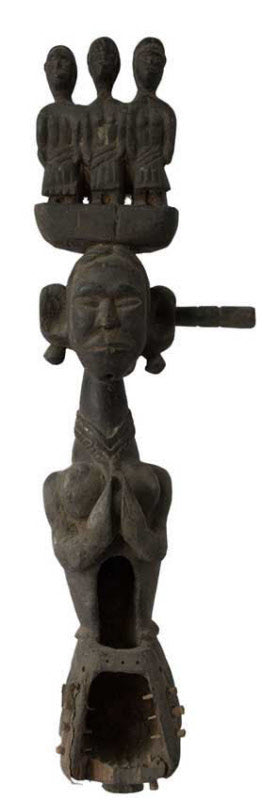 Dhodro Banam Santal – Vièle Anthropomorphe Sarangi Ancienne 74 cm