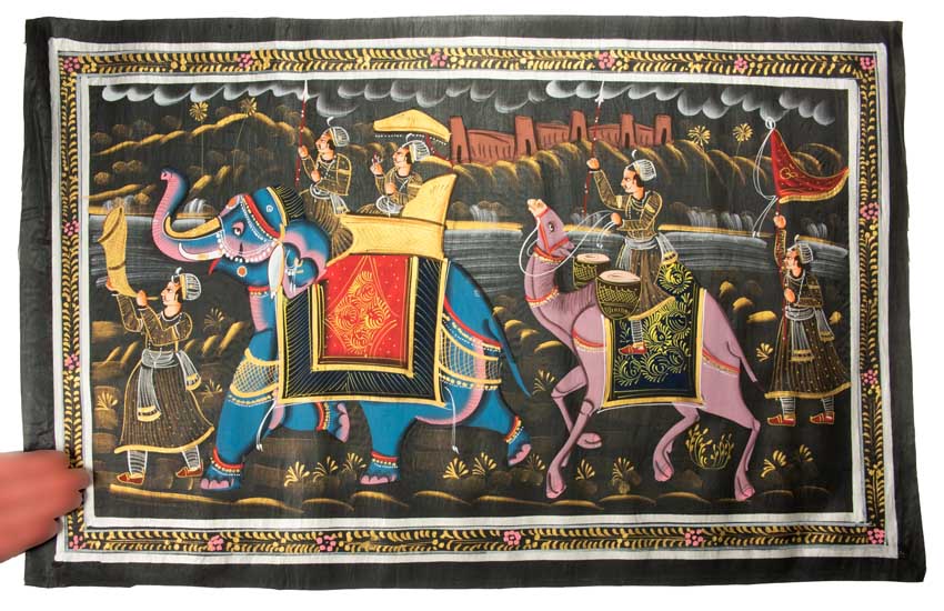 Peinture Rajput Miniature Indienne – Scène de Chasse Royale
