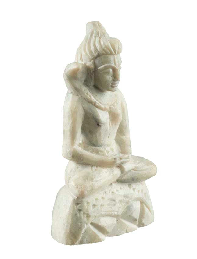 Figurine Shiva En Pierre Sculptée 4,2 cm – Artisanat Indien