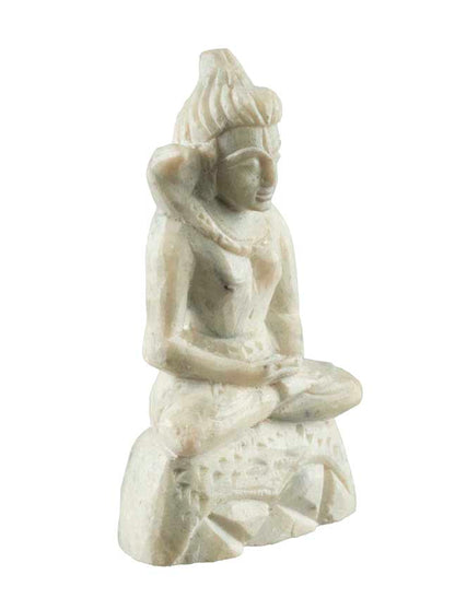 Figurine Shiva En Pierre Sculptée 4,2 cm – Artisanat Indien