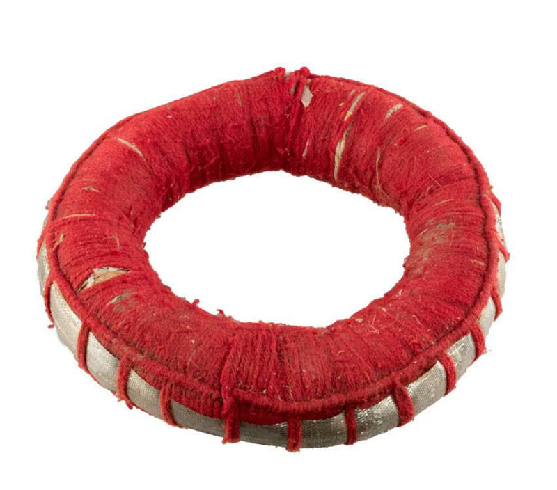 Coussin pour bol tibétain chantant vintage Ø 13,5 cm – rouge artisanal du Népal Newar