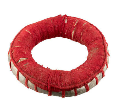 Coussin pour bol tibétain chantant vintage Ø 13,5 cm – rouge artisanal du Népal Newar
