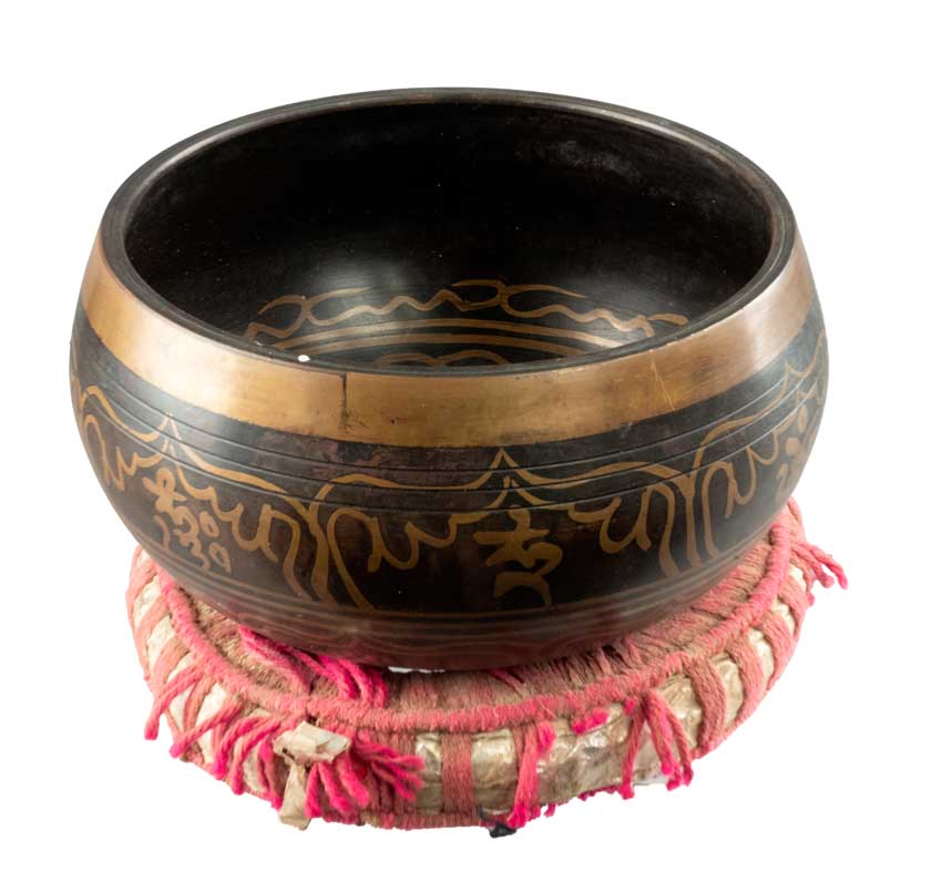 Coussin pour bol chantant tibétain Ø 17,5 cm – confort et tradition artisanale du Népal Newar