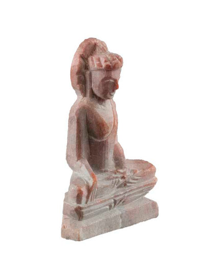 Statuette Bouddha Sakyamuni en pierre sculptée – Miniature spirituelle artisanale d’Inde