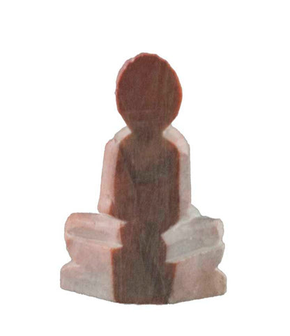 Statuette Bouddha Sakyamuni en pierre sculptée – Miniature spirituelle artisanale d’Inde