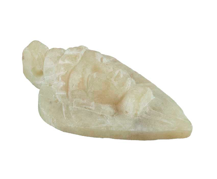 Statuette Bouddha sur feuille de Bodhi en stéatite – Symbole d’éveil et de sagesse de l’Inde