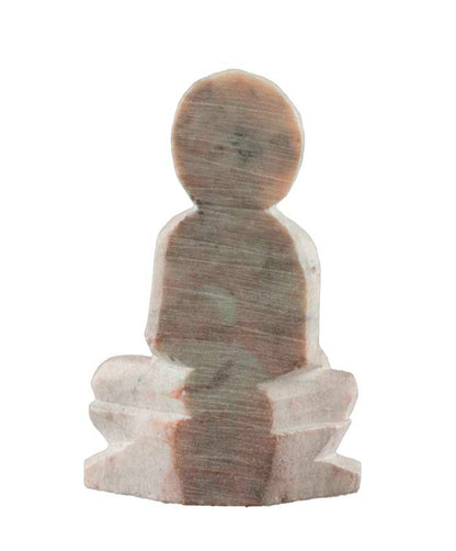 Statuette Bouddha Sakyamuni en pierre sculptée – Miniature spirituelle artisanale d’Inde