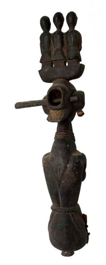 Dhodro Banam Santal – Vièle Anthropomorphe Sarangi Ancienne 74 cm