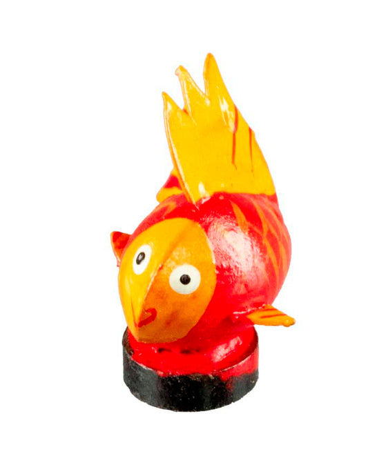 Magnet Poisson Exotique Orange En Coque De Pistache – Artisanat Miniature