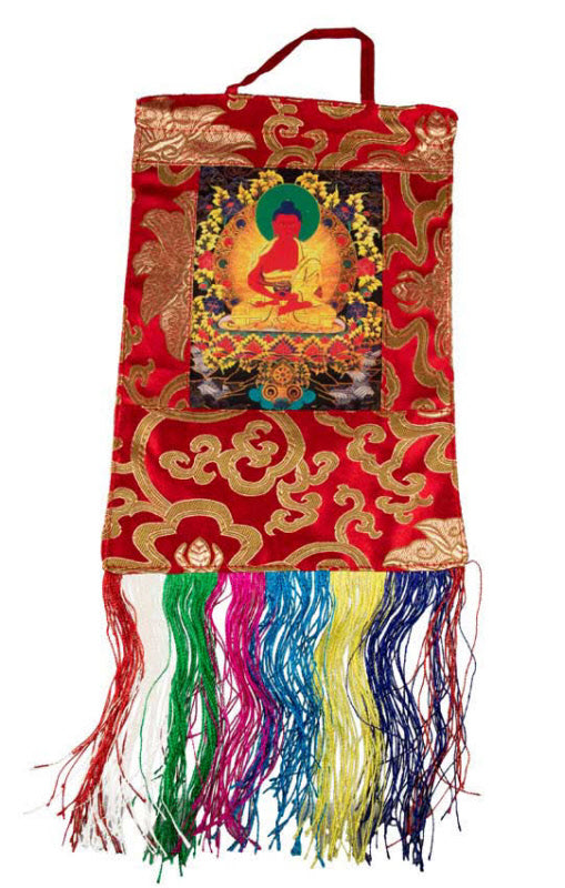Thangka Miniature Bouddha Amitabha – Art Spirituel Du Népal