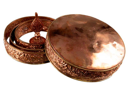 Set De 4 Plateaux Rituels Offrande Du Mandala En Cuivre – Bouddhisme Tibétain