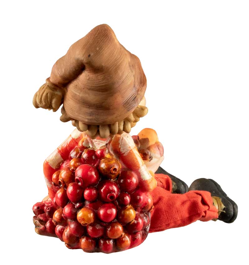 Figurine Lutin d'Automne – Elfe avec Oiseau en Résine pour Décoration Intérieure