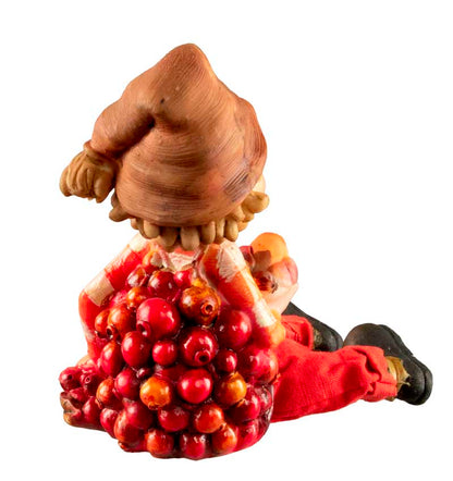 Figurine Lutin d'Automne – Elfe avec Oiseau en Résine pour Décoration Intérieure