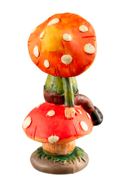 Figurine Lutin Champignon – Elfe d'Automne Féérique en Résine