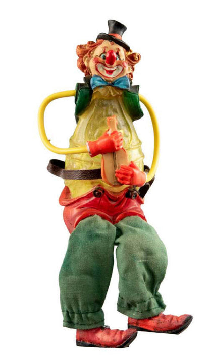 Figurine Lutin Clown au Violon – Décoration Cirque Traditionnel en Résine