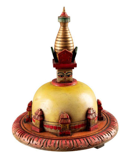 Stupa Chorten Swayambhunath Bouddhiste En Bois – Artisanat Du Népal