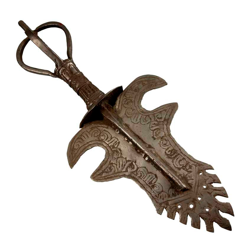 Khadga – Épée de Manjushri en Fer, Symbole de la Sagesse Bouddhiste