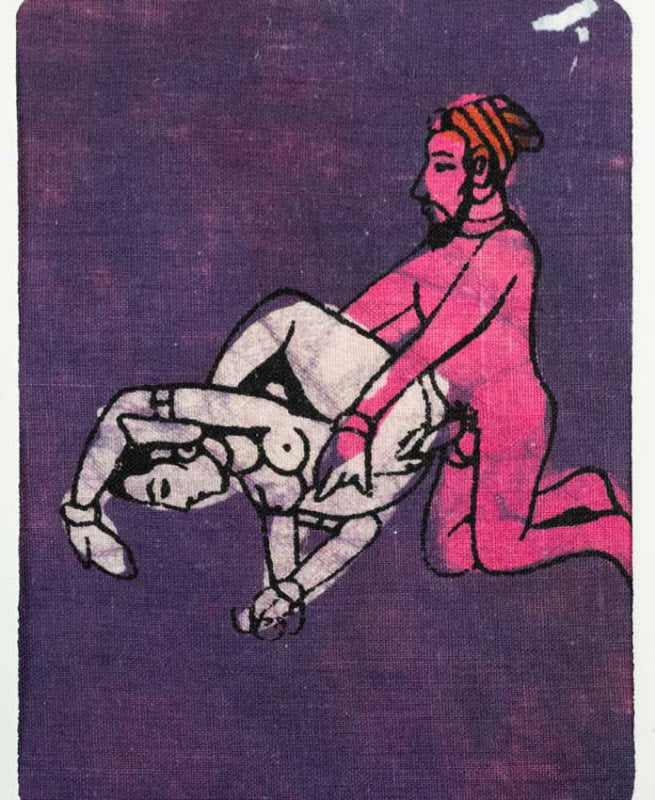 Tenture Kamasutra Batik – Carte Postale Érotique d’Inde