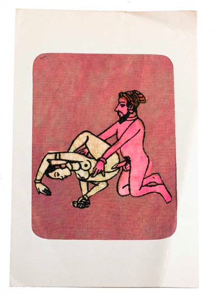 Tenture Kamasutra Batik – Carte Postale Érotique d’Inde