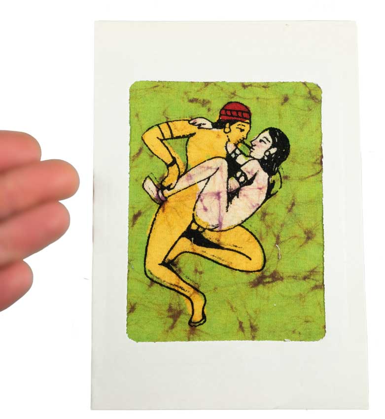 Tenture Kamasutra Batik – Carte Postale Érotique d’Inde