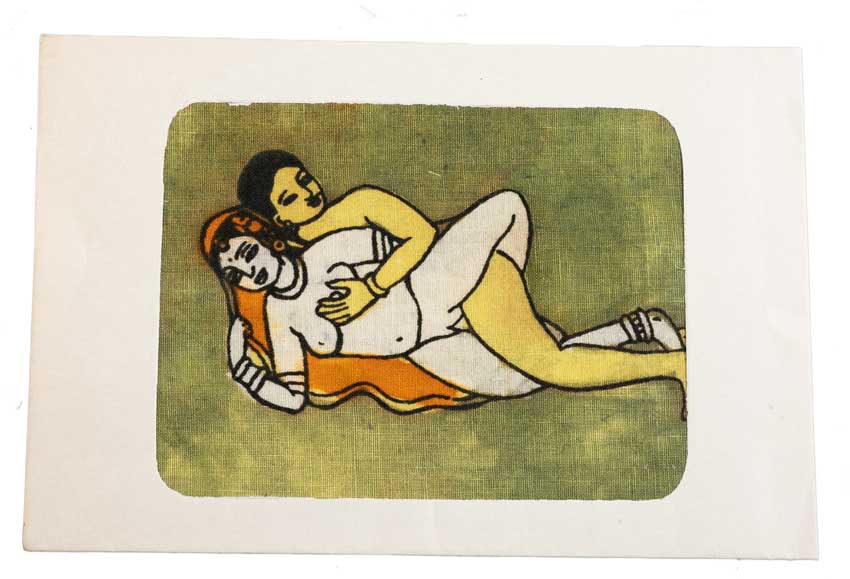 Tenture Kamasutra Batik – Carte Postale Érotique d’Inde