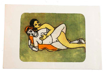 Tenture Kamasutra Batik – Carte Postale Érotique d’Inde
