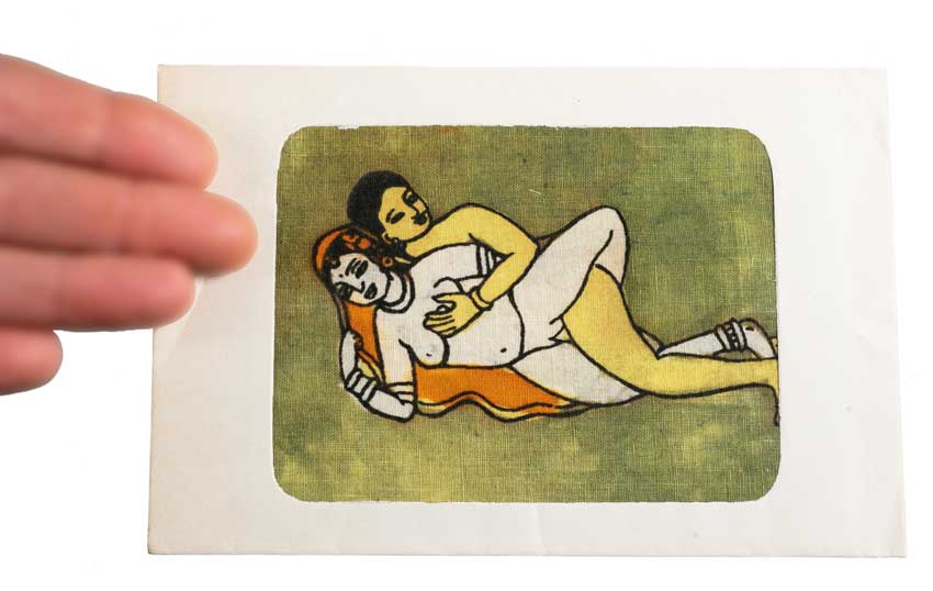 Tenture Kamasutra Batik – Carte Postale Érotique d’Inde
