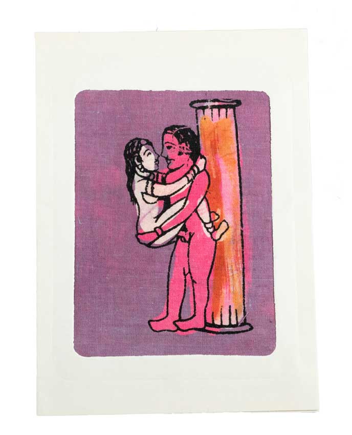 Tenture Kamasutra Batik – Carte Postale Érotique d’Inde
