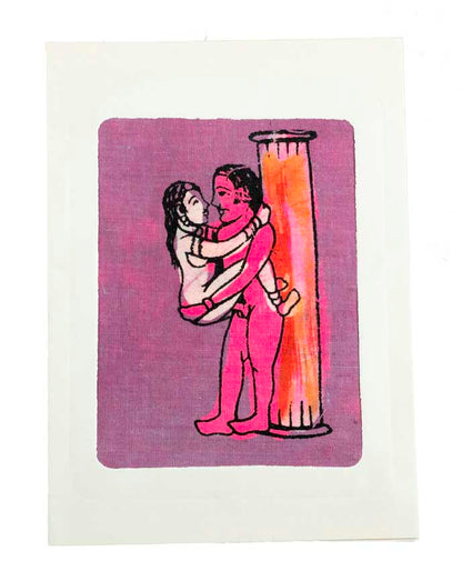 Tenture Kamasutra Batik – Carte Postale Érotique d’Inde