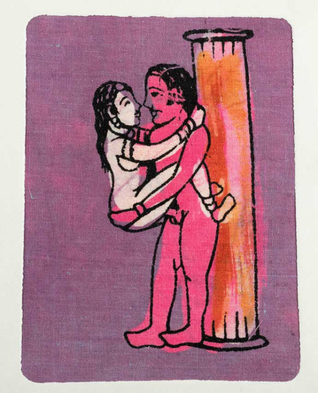Tenture Kamasutra Batik – Carte Postale Érotique d’Inde