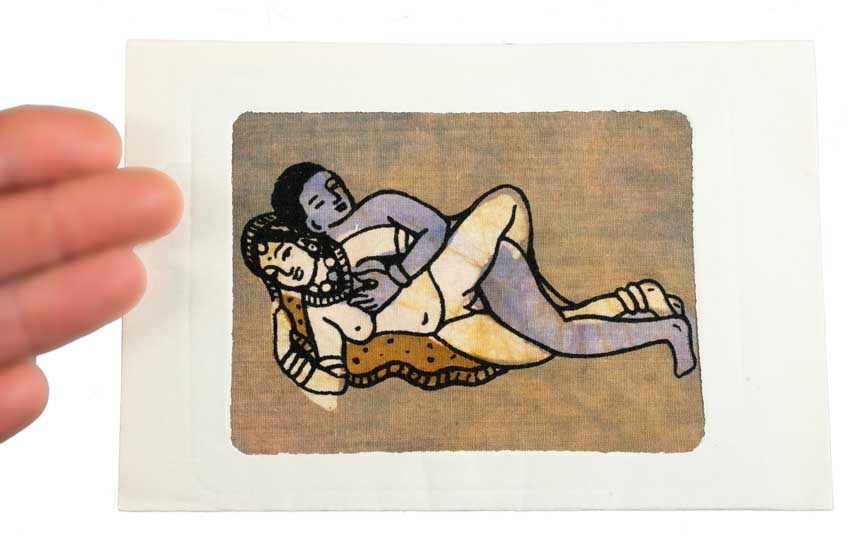 Tenture Kamasutra Batik – Carte Postale Érotique d’Inde
