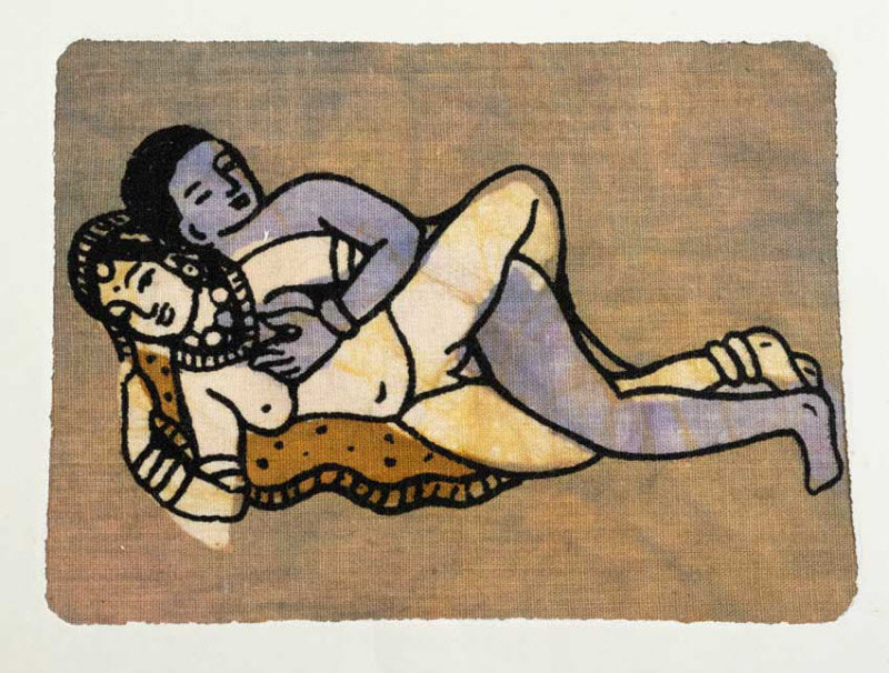 Tenture Kamasutra Batik – Carte Postale Érotique d’Inde