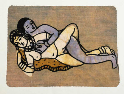 Tenture Kamasutra Batik – Carte Postale Érotique d’Inde