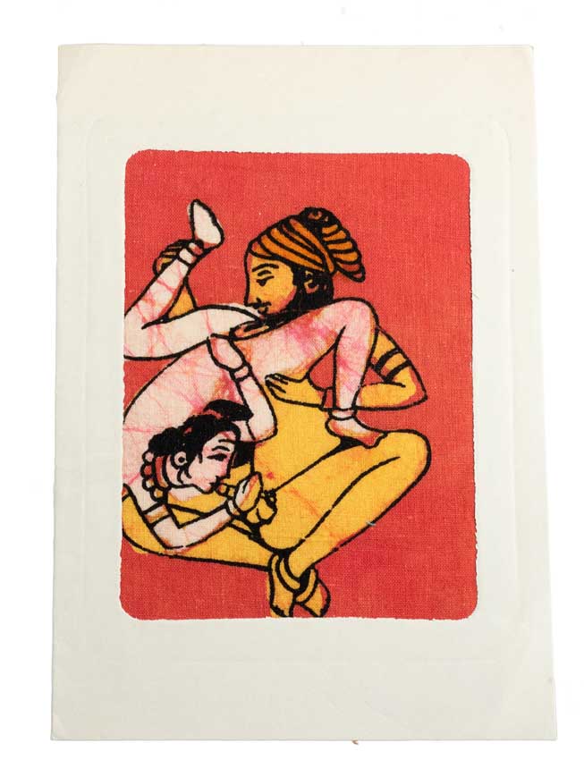 Tenture Kamasutra Batik – Carte Postale Érotique d’Inde