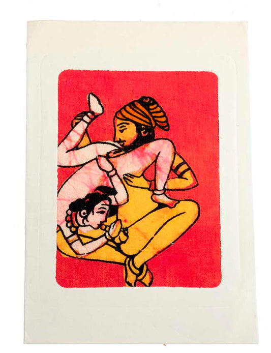 Tenture Kamasutra Batik – Carte Postale Érotique d’Inde