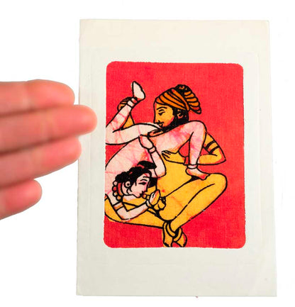 Tenture Kamasutra Batik – Carte Postale Érotique d’Inde
