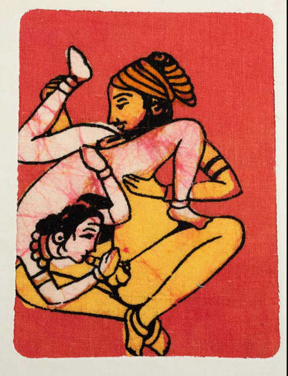 Tenture Kamasutra Batik – Carte Postale Érotique d’Inde