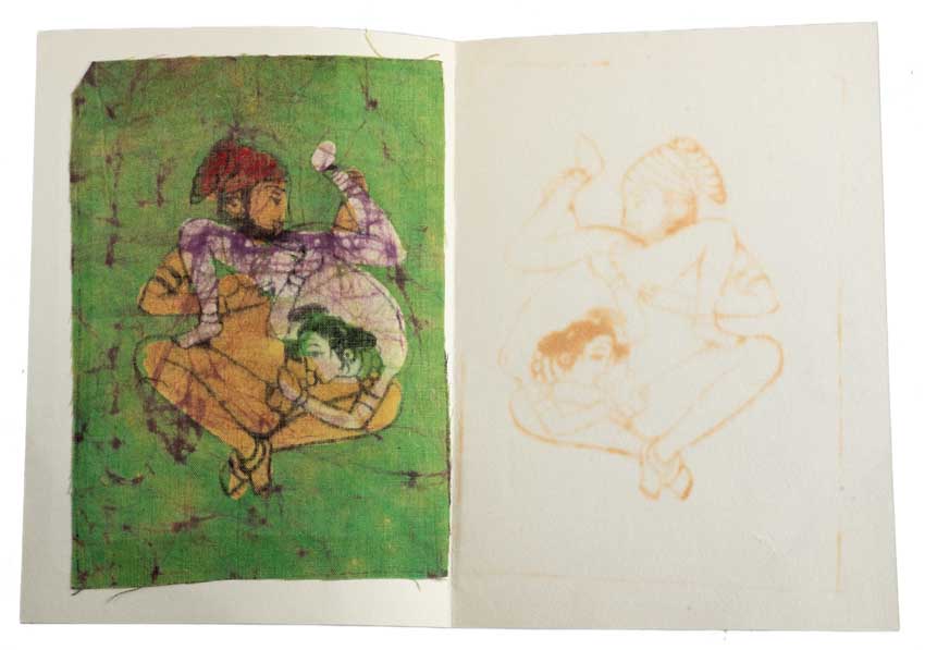 Tenture Kamasutra Batik – Carte Postale Érotique d’Inde